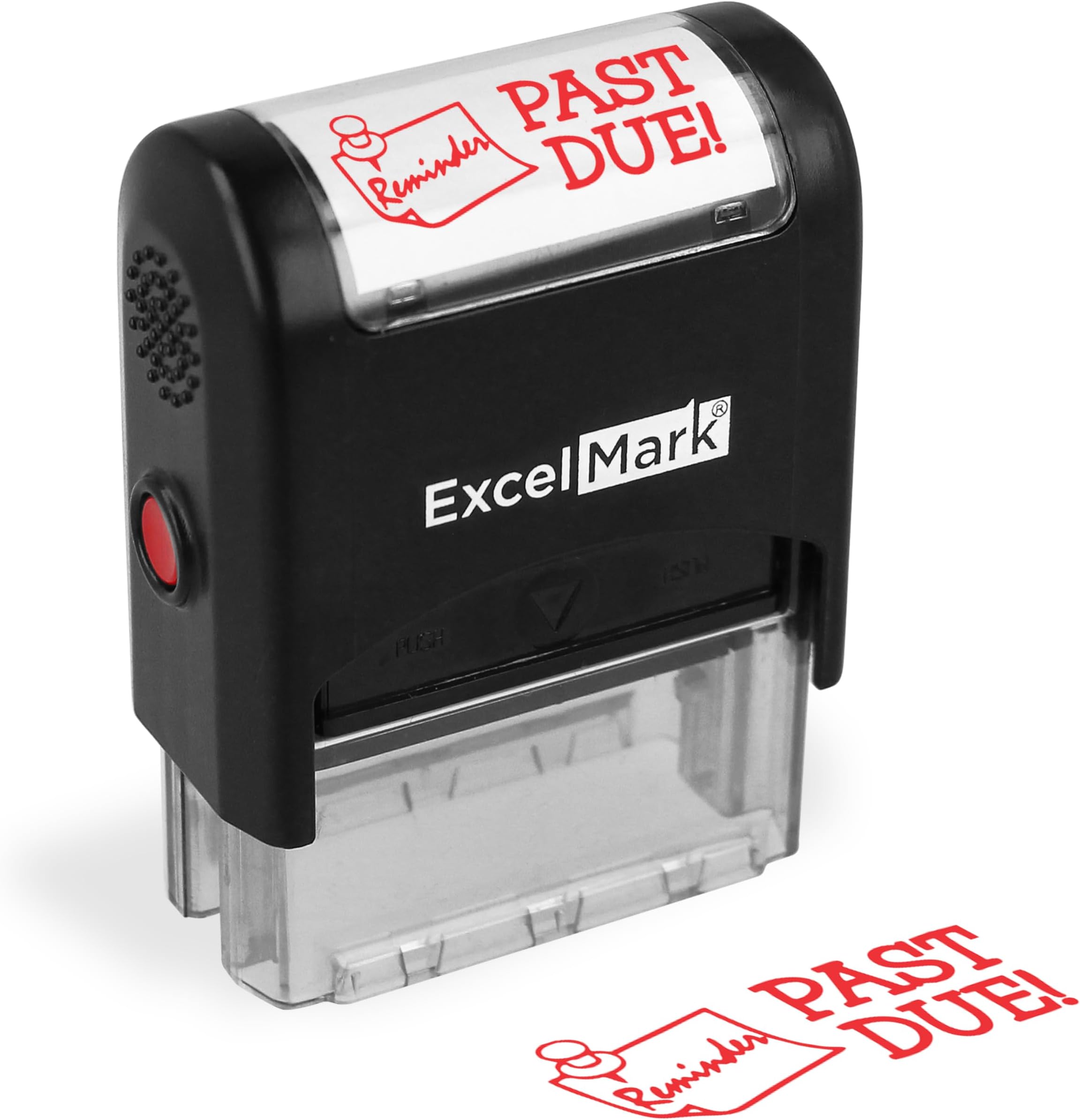ExcelMark Reminder Past Due - Self Inking Bill Collection Stamp in Red Ink