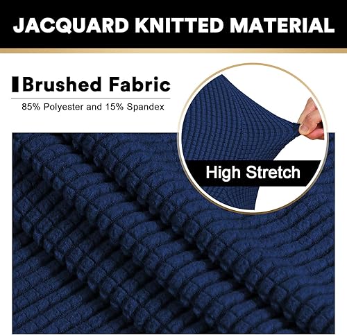 Miniatura 29 de PrinceDeco Funda para silla reclinable, elástica, 1 pieza, protector de muebles con parte inferior elástica para silla con bolsillo lateral, funda