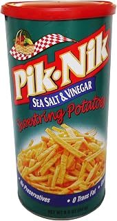 Pik Nik Sea Salt & Vinegar Shoestring Potatoes - 8.5 Oz. Cans (2 Pack) by Pik-Nik