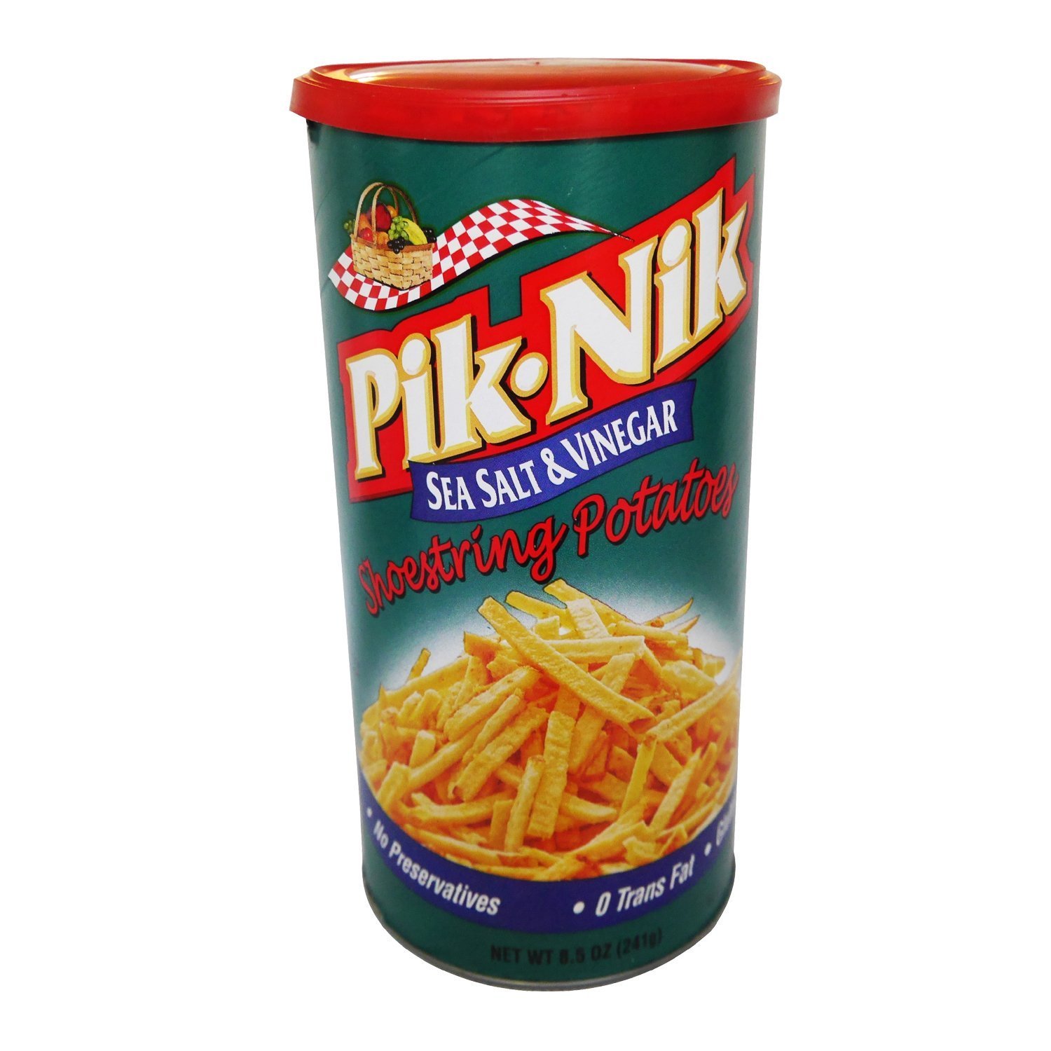 Pik Nik Sea Salt & Vinegar Shoestring Potatoes - 8.5 Oz. Cans (2 Pack) by Pik-Nik