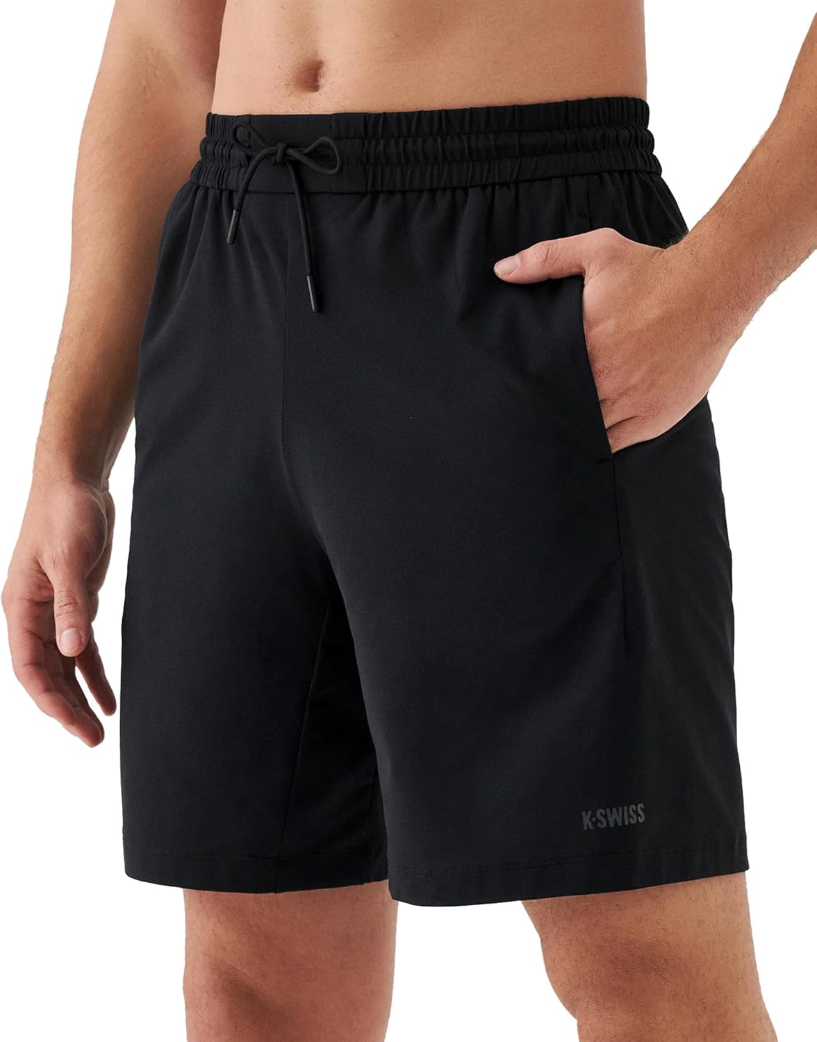 K-Swiss Men's Athletic Running Shorts - Lightweight Breathable Workout Shorts Sports Gym Basketball 7"
