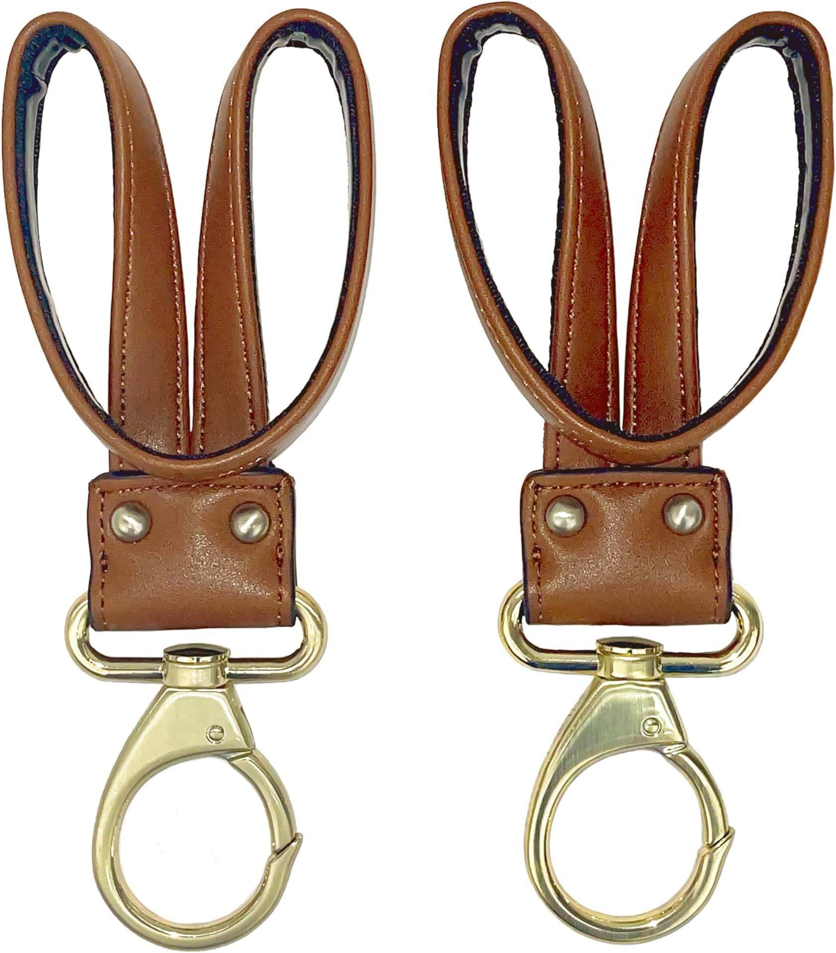 TWELVElittle Stroller Clips 2.0 Non Slip Diaper Bag Straps, Toffee