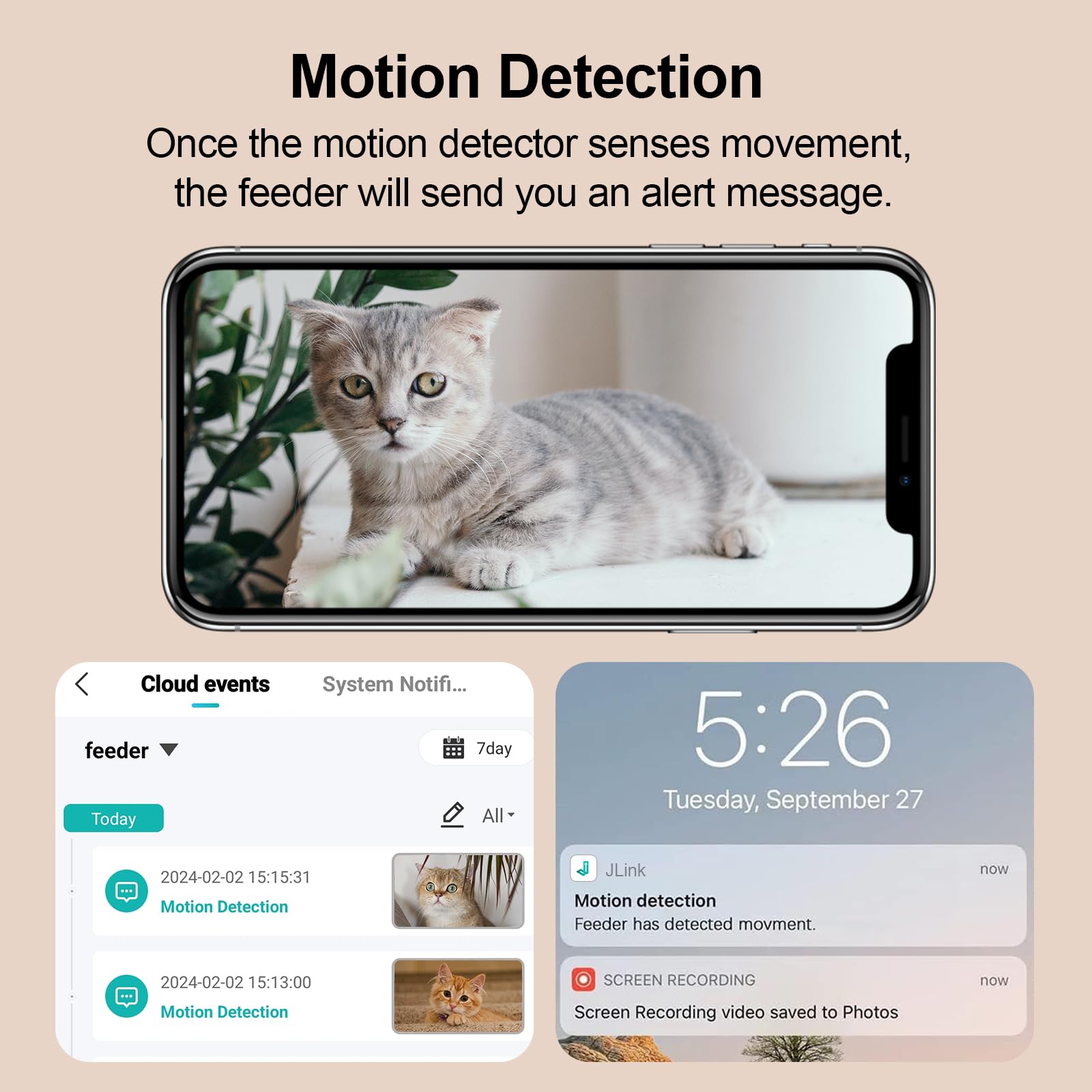 ANTELA Comedero Automático para Mascotas con Cámara HD 3MP, Personaliza Horarios y Porciones de Comida, Audio Bidireccional, Detección de Movimiento,VIsión Nocturna,Capacidad de 6L