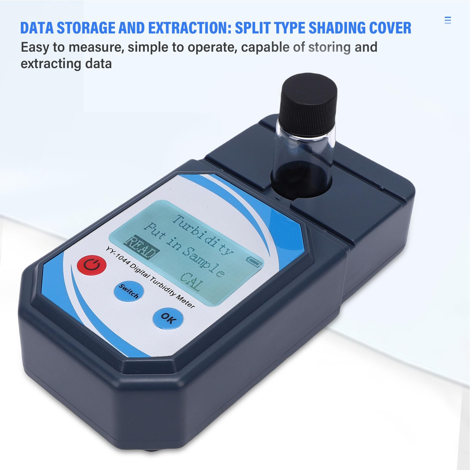 Yosoo Health Gear Medidor de Turbidez Portátil, Material ABS, Rango de Medición Preciso para Pruebas de Calidad del Agua en Laboratorios y Acuicultura