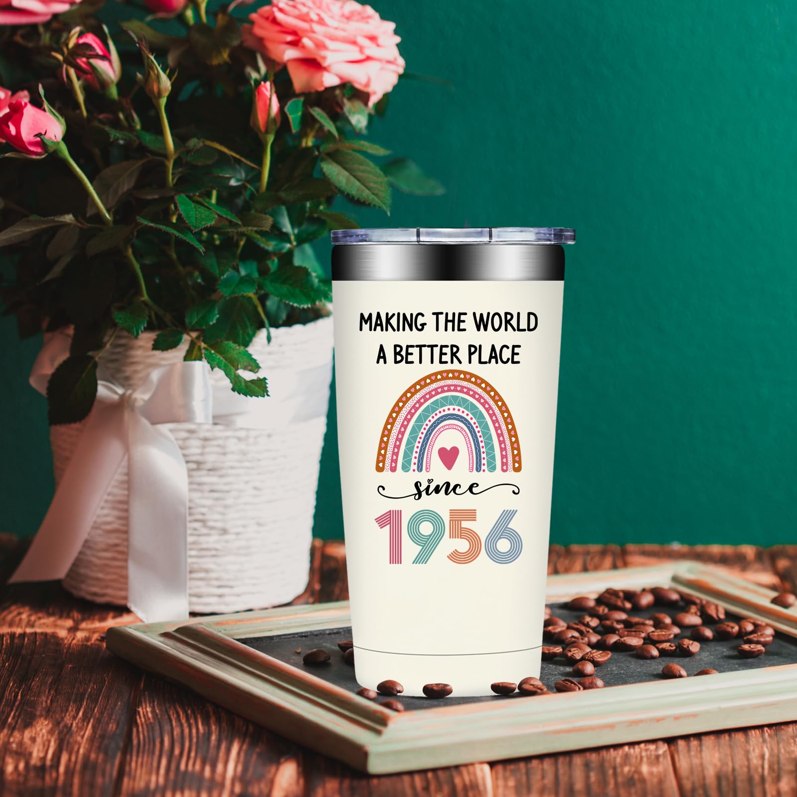 70th Birthday Gifts for Women - 1956 70th Birthday Decorations for Her - Turning 70 Year Old Gifts for Women - 70 Fabulous Tumbler 20 oz