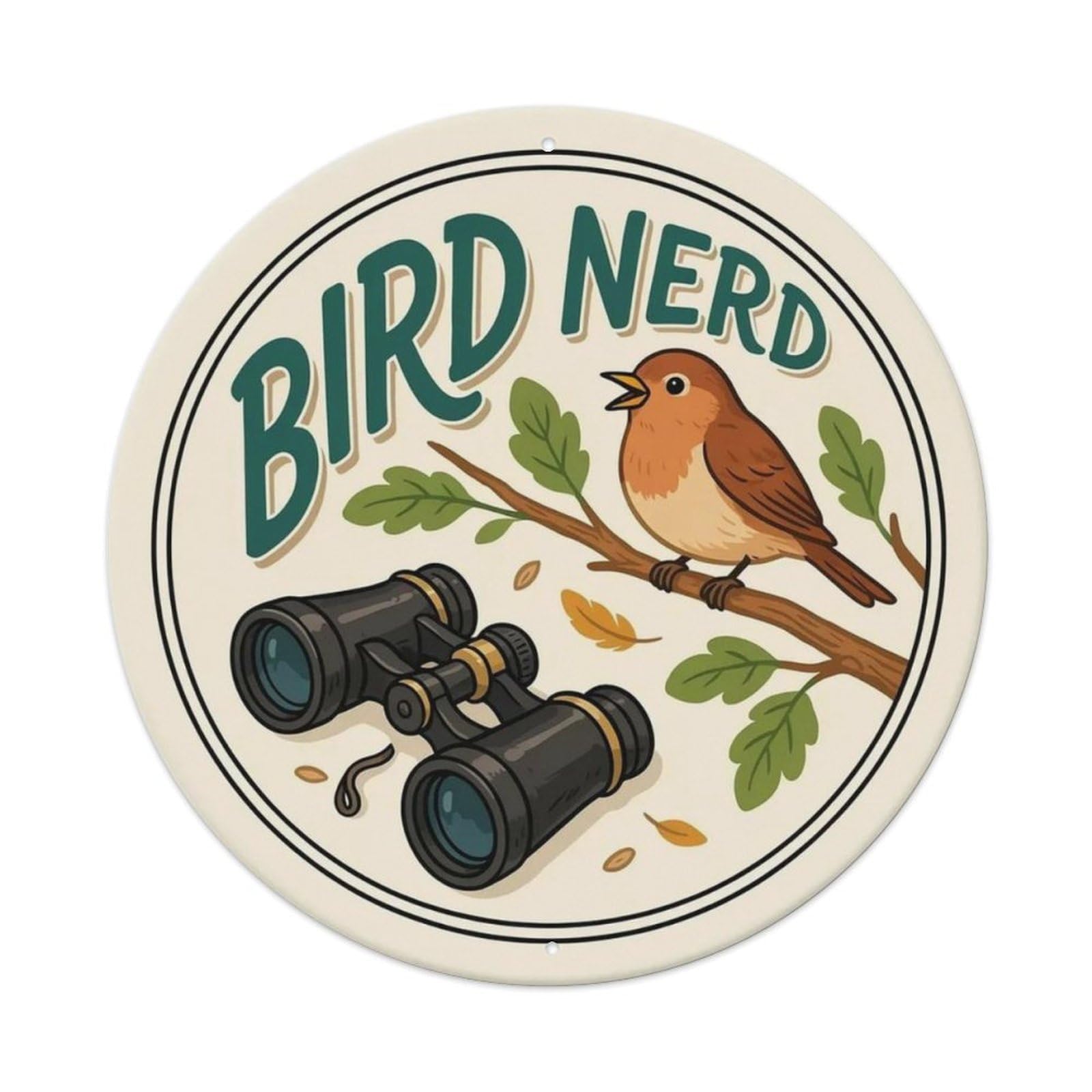 Bird Nerd Metal Tin Sign Plaque