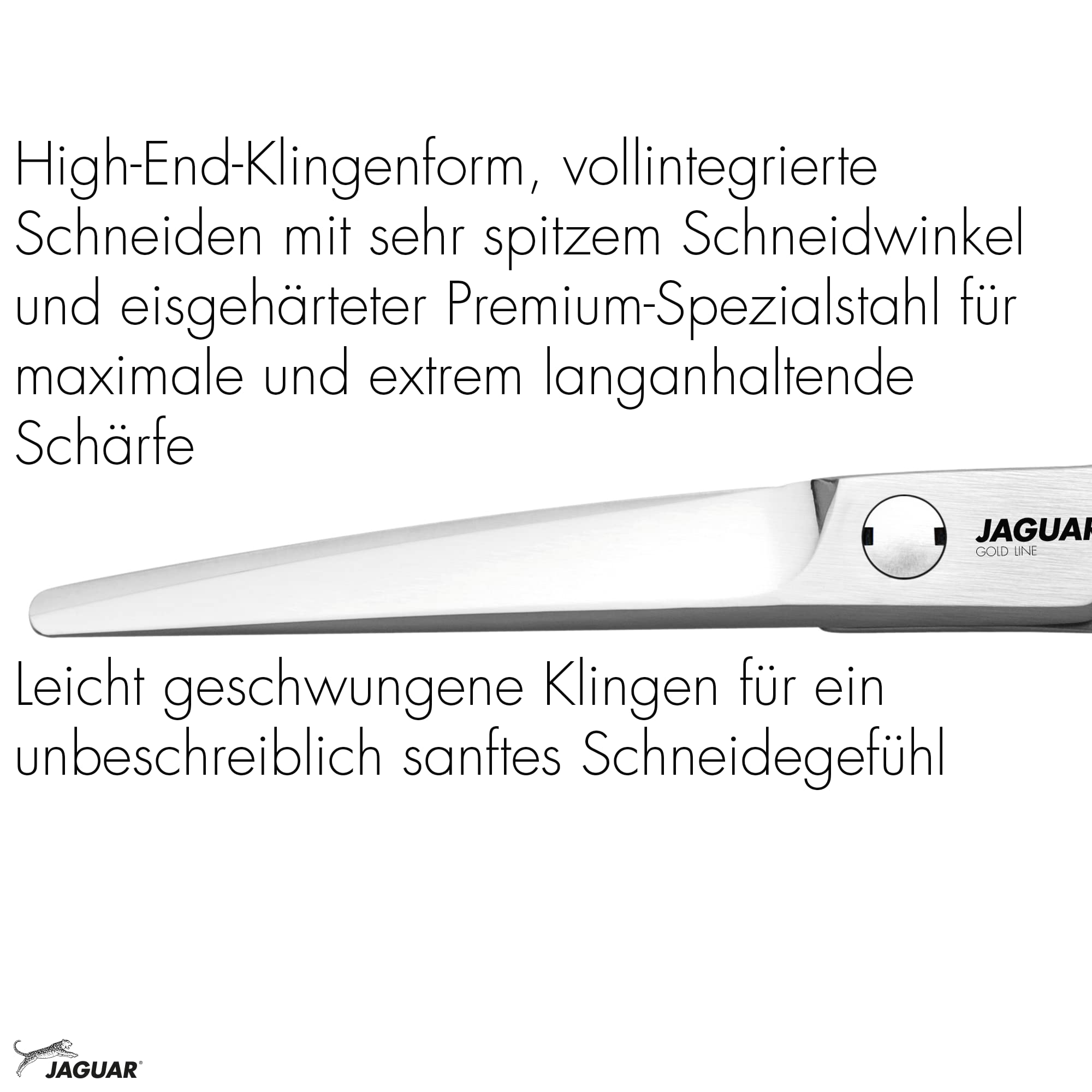 JAGUAR Haarschere XENOX 6.0" | ergonomische Griffstellung | hochwertiger Solinger Spezialstahl SOLINOX | Friseurschere im Offset-Design | teil-satiniert | Made in Germany