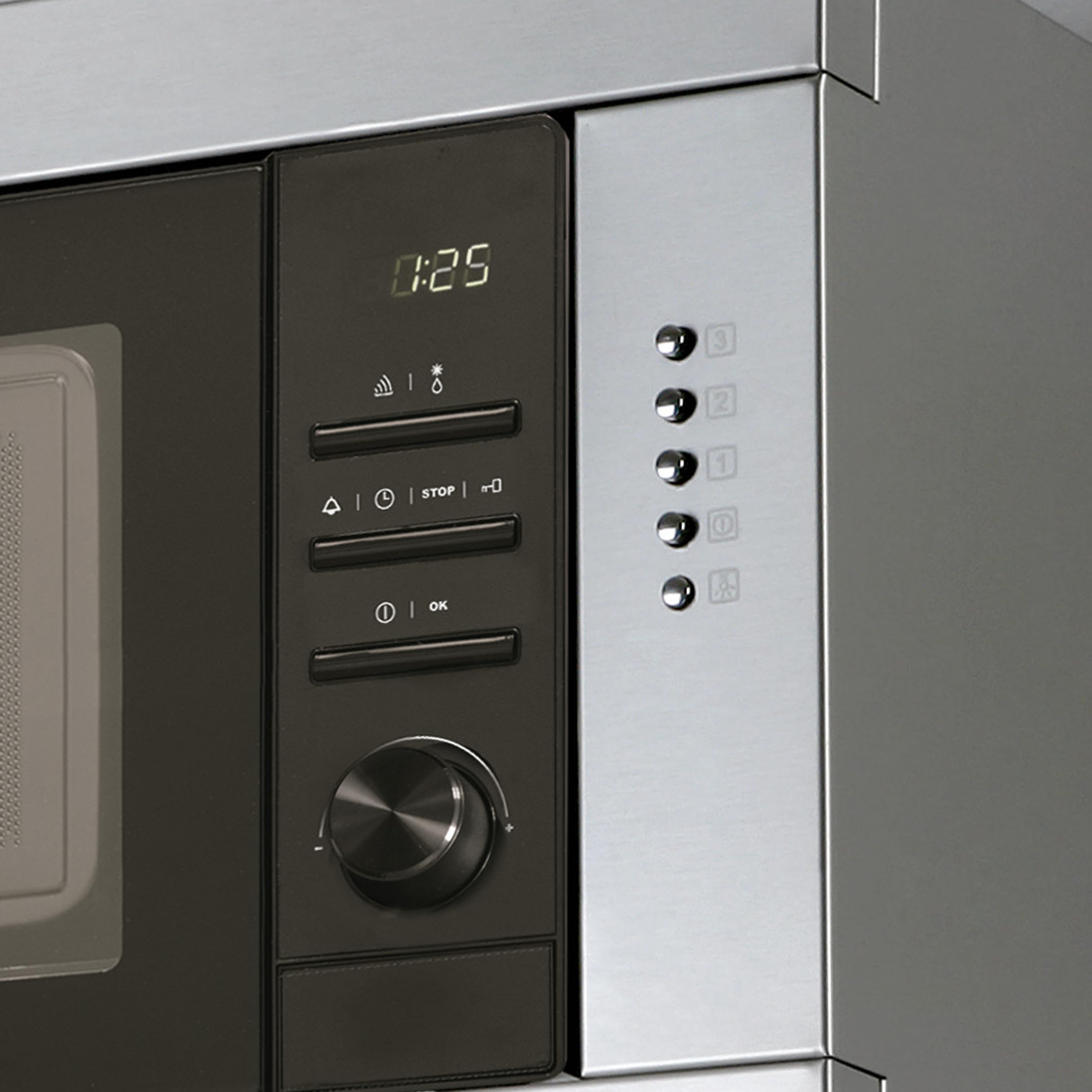 Cata Chorus XBK Dunstabzugshaube mit Mikrowelle, 20 l, mechanisches Bedienfeld, 3 Auszugsstufen, einfache Installation, extra leiser Motor, Leistung 102 W, Breite 59,8 cm, Farbe Edelstahl
