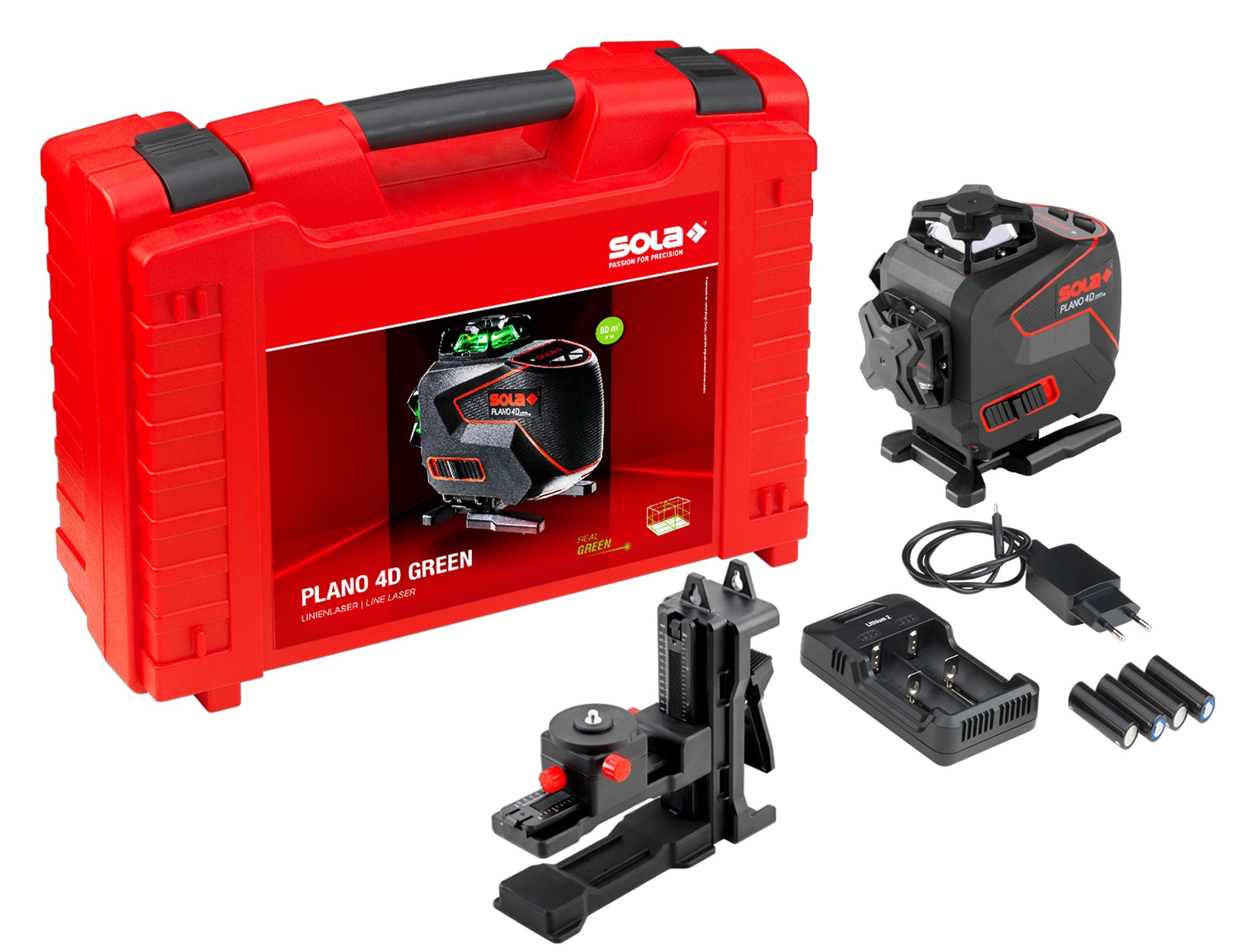 Sola Plano 4D Verde Zelfnivellerende Kruislijnlaser 4 x 30 m - 71018001 by Sola