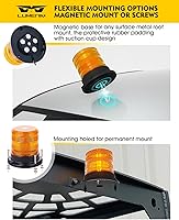 Vista 6 de LUMENIX 60 luces LED estroboscópicas para carretilla elevadora para camiones magnéticos/montaje de tornillo, remolque, vehículos de construcción