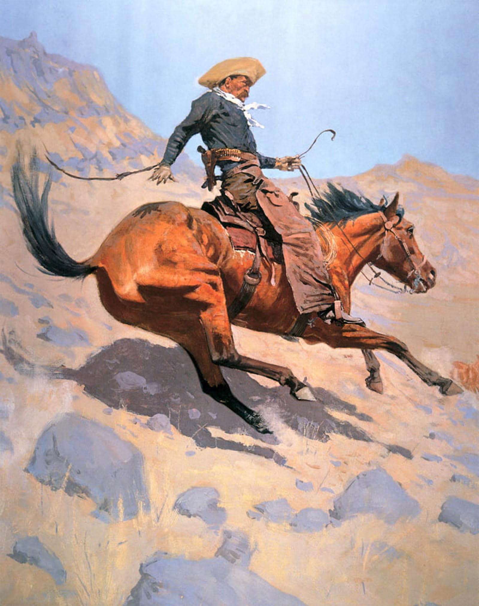 Rzhrhjes No Frame Abstract Painting Poster Art Print Canvas Print Poster The Cowboy By Frederic Remington Landscape Canvas Painting For Home Decor 60X90cm