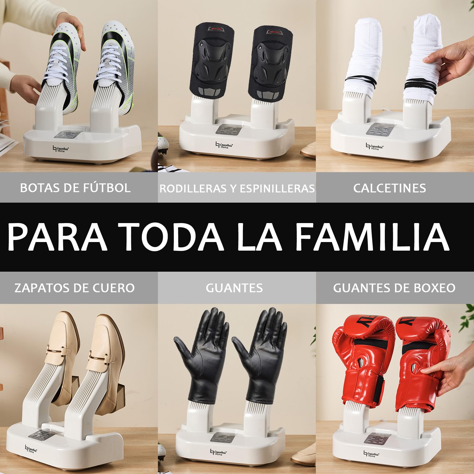Secador eléctrico de zapatos, ozono, calentador, antibacteriano, calcetines, botas, fútbol, guantes