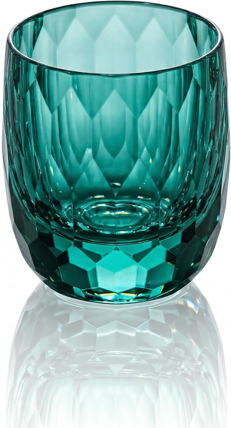 Handcrafted high-end lead-free crystal whiskey glasse,blue