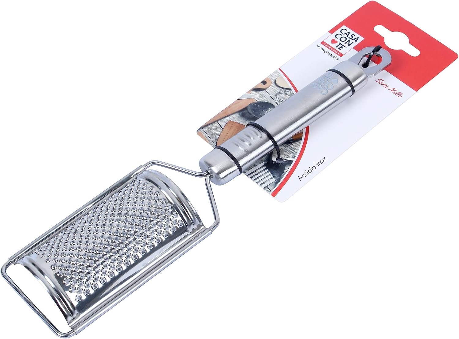 PRATESI Steel Grater 24.5 x 6.2 cm, Stainless Steel, Multicoloured, One Size