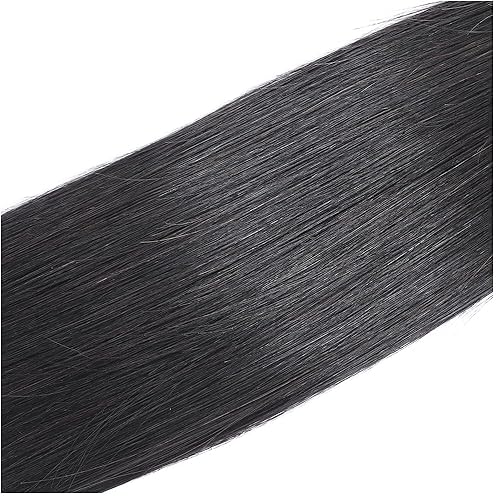 Miniatura 7 de Extensiones de cabello humano lacio de 12, 14, 16 pulgadas, sin procesar, cabello virgen brasileño, lacio, 3 manojos de 10.58 oz, color natural,