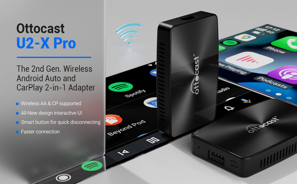 2 in 1 Android Auto/CarPlay Wireless Adapter U2-X Pro 2 in 1 Android Auto/CarPlay Wireless Adapter U2-X Pro