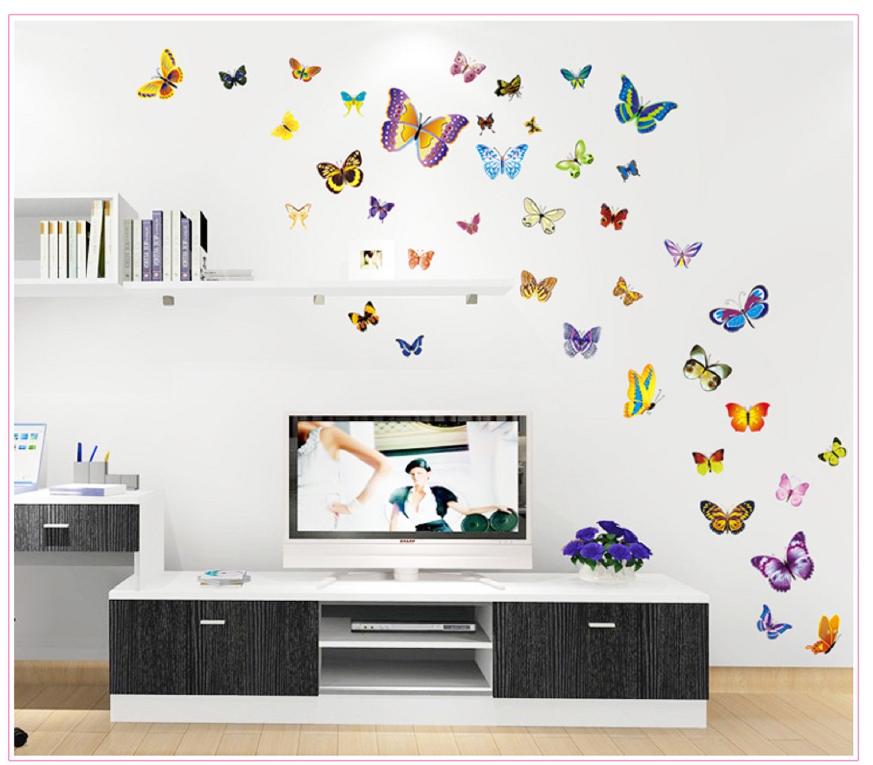 JAAMSO ROYALS Butterfly Stickers for Wall, Butterfly Decoration Items, Butterfly Stickers, Butterfly Wall Decor, Butterflies, Butterflies for Wall Decoration (B01FMO80CS) Amazon Price History, Amazon Price Tracker