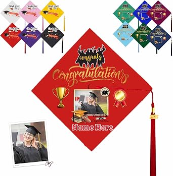 Custom Graduation Cap 2026, Personalized Graduation Hat for Adults as College High School Graduation-Gifts 2026
