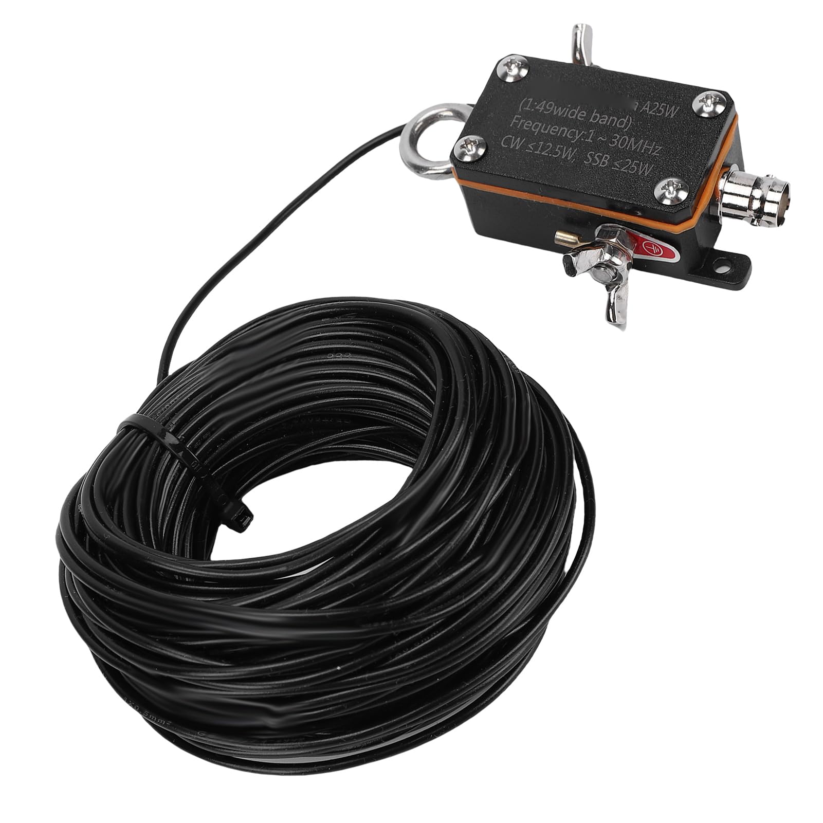 Cocoarm Antena HF z końcówką, Antena Krótkofalowa z PVC, 1 do 30 MHz, Balun 1:49 z 50 Om SWR do,5, łatwa w Montażu Przenośna Radiowa dla Operatorów Szynek, Konfiguracja na Zewnątrz