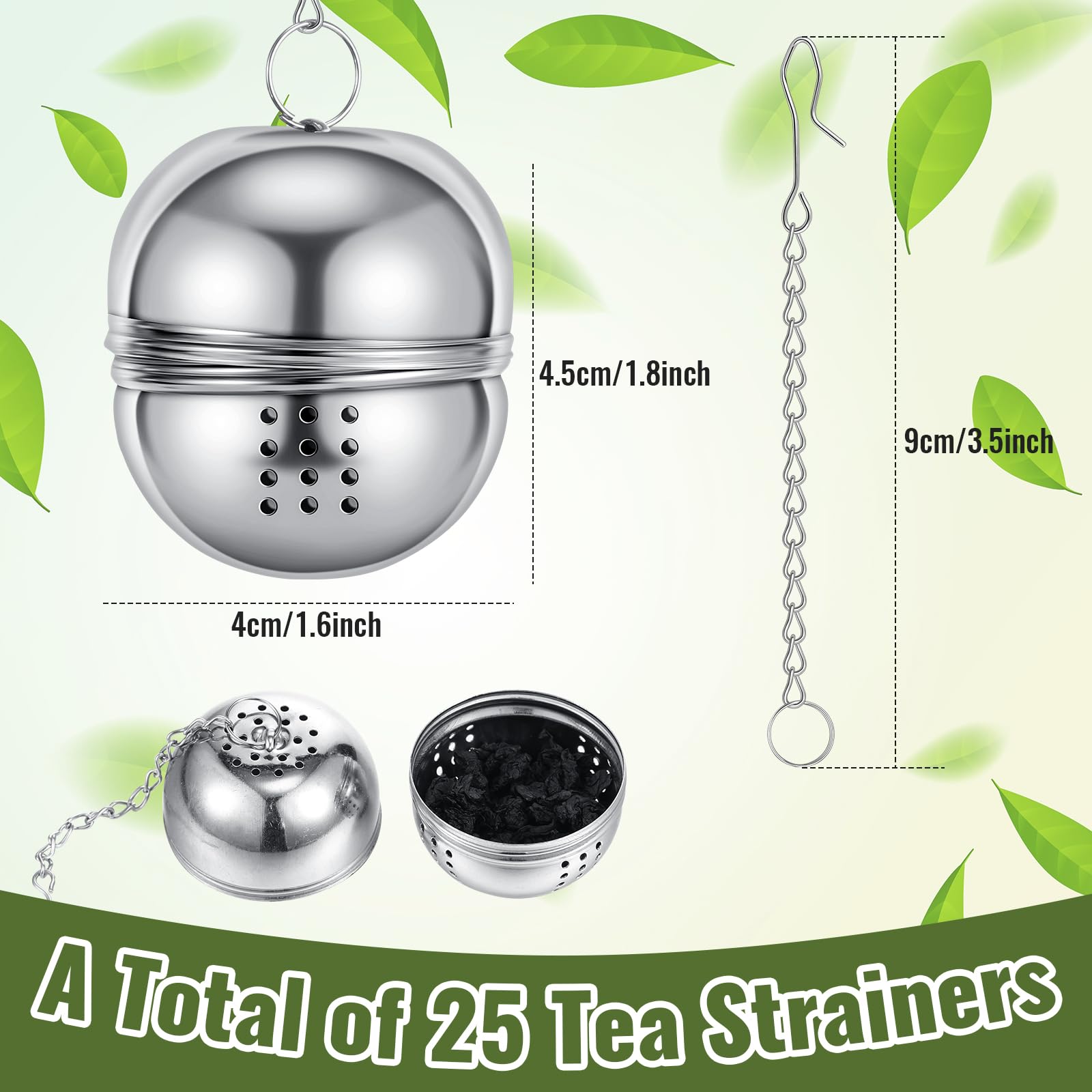 Colador De Té Con Forma De Tetera, Infusor De Té Suelto, Fabricante De Té De Hojas De Acero Inoxidable, Colador, Cadena, Bandeja De Goteo, Filtro De Pecias De Hierbas Con Plato