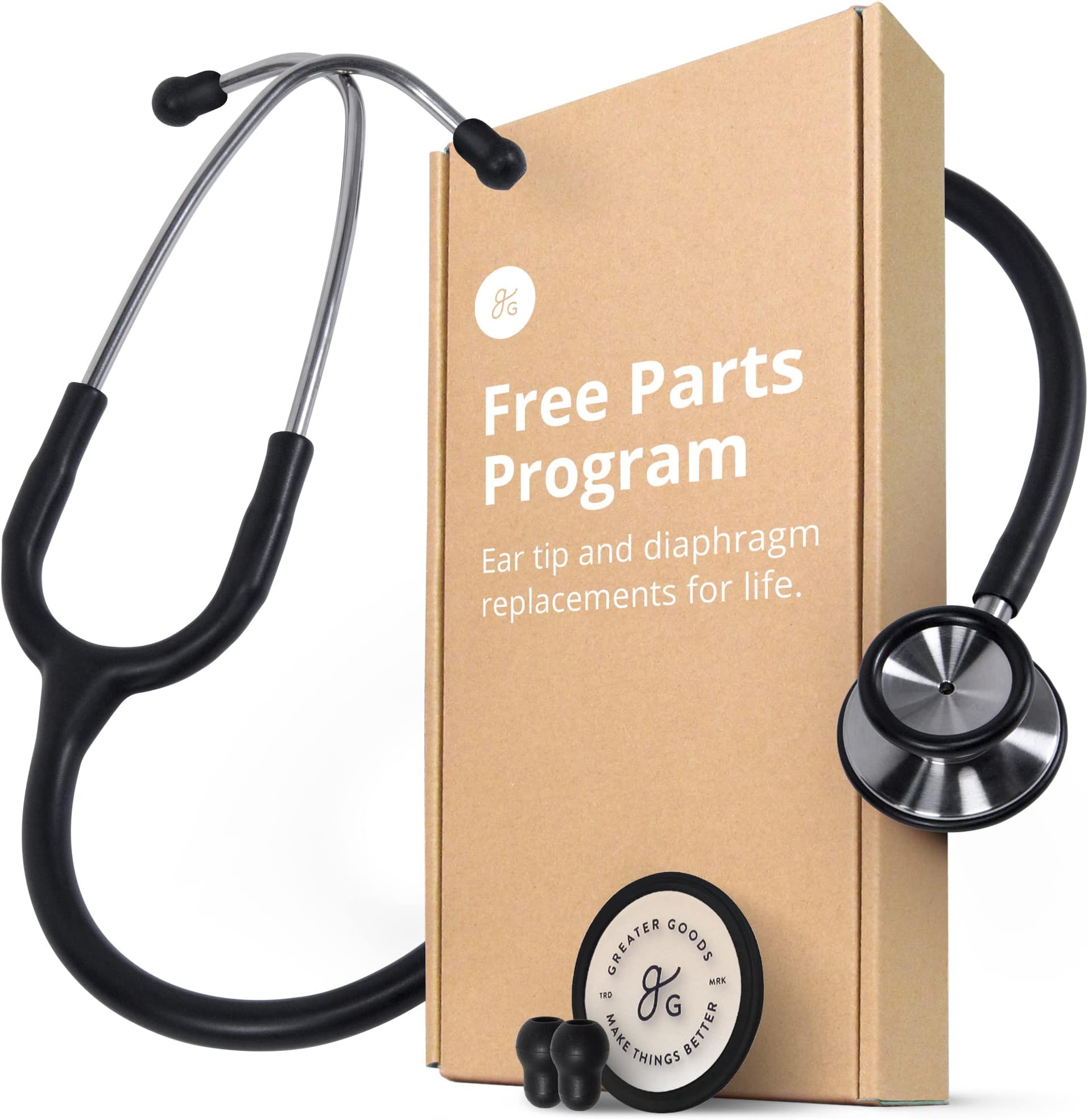 Dual-Head Stethoscope–Clinical Grade, Lightweight, High-Precision Sound, Ideal for Doctors, Nurses, Students, and Medical Professionals (Black and Stainless Steel)