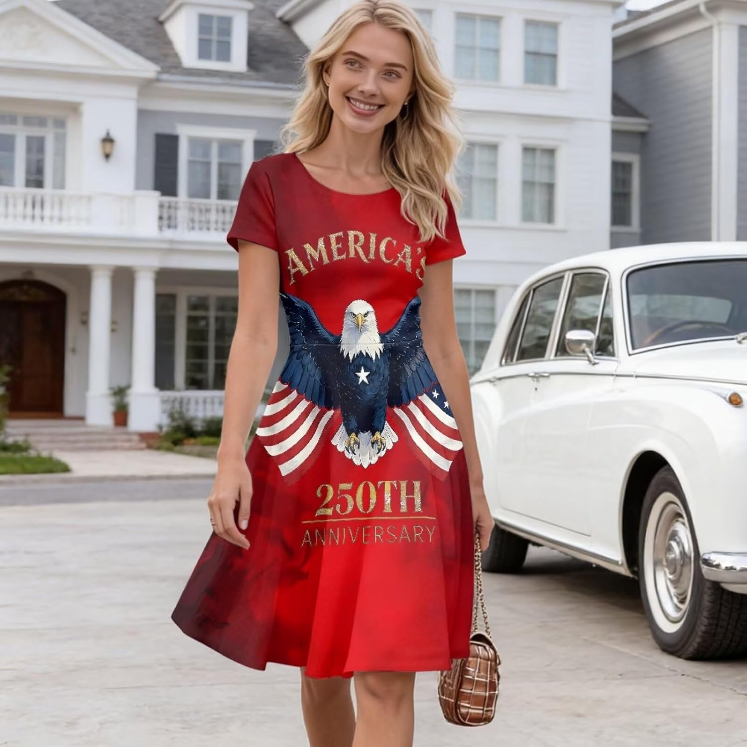 POLERO Sunflower Dress for Women Floral Summer Dresses Short Sleeve Casual Sundresses Midi Dresses