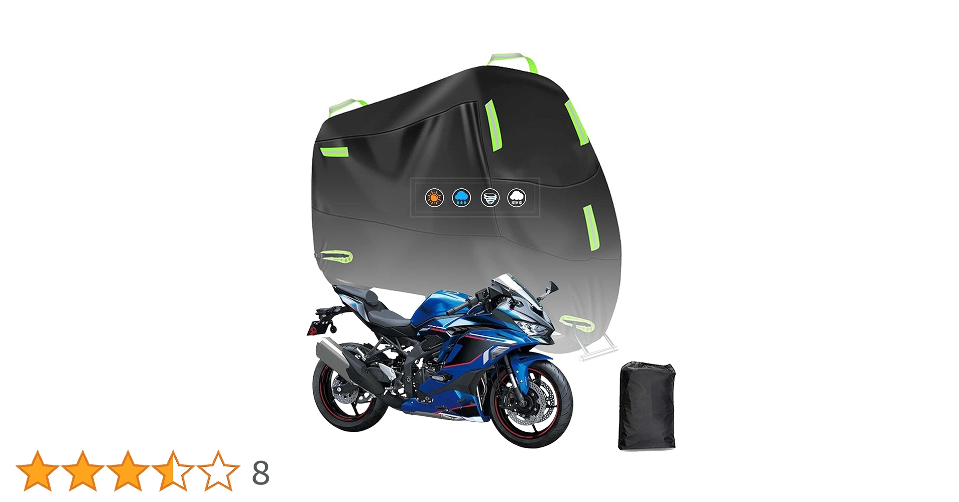 Amazon | に適用 カワサキニンジャZX-4R SE バイクカバー 210D 全天候