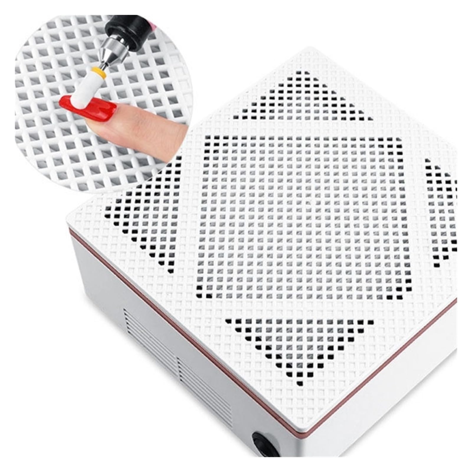 Aspirapolvere per unghie Aspirapolvere a basso rumore for collettore di polveri elettrico for aspirazione potente da 60 W con filtro rimovibile for salone di manicure Aspirazione potente