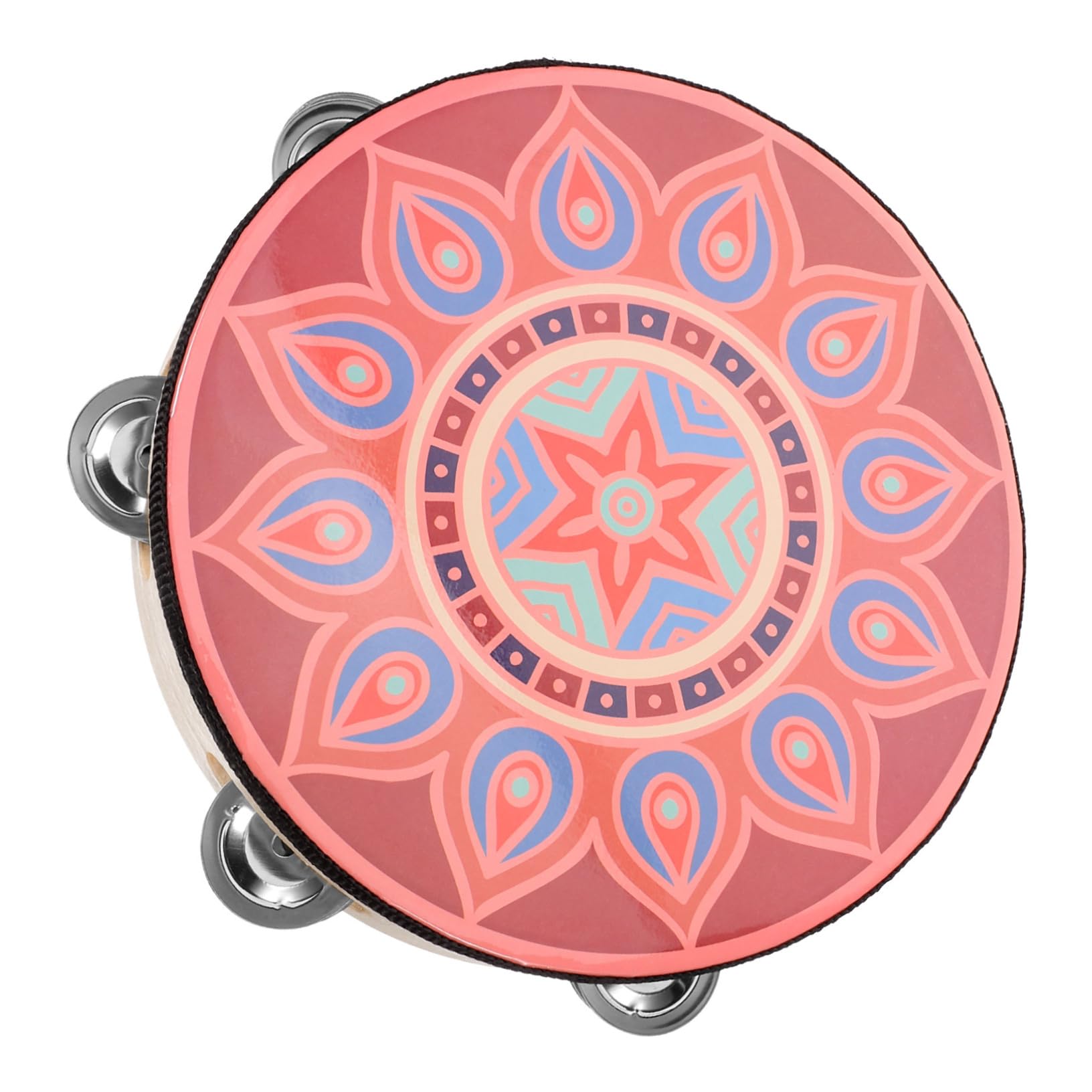 SUPVOX Professional Tambourine Hand Held Drum Single Row Tambourines for Boys and Girls Dance