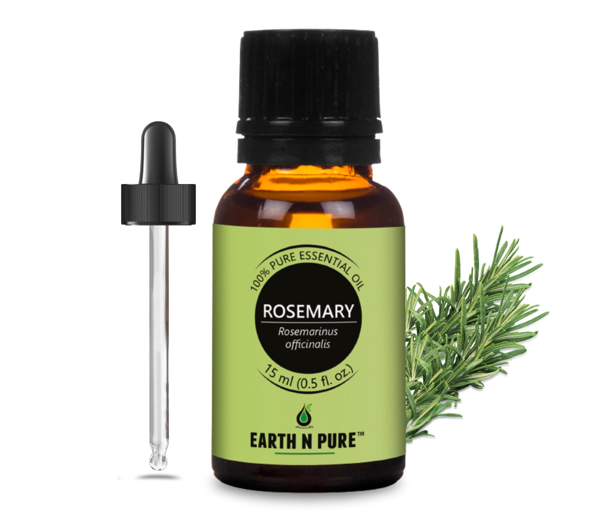Rosemary Essential Oil for Hair Growth, Natural & Therapeutic Grade with Glass Dropper- 15 ML