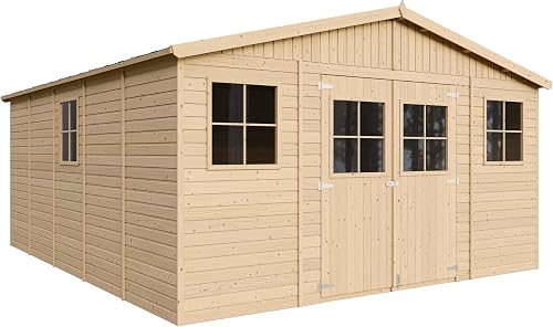 Casa da giardino in legno naturale A246x418x520 cm/20 m²-…