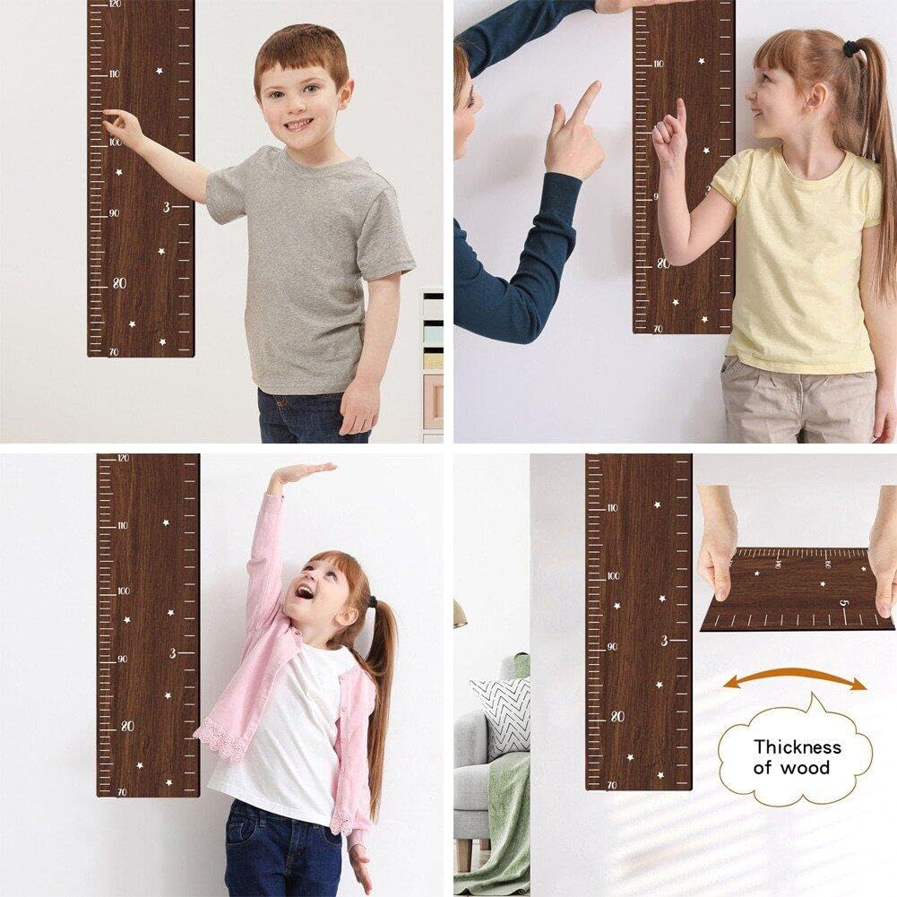 Regla de Madera para medir la Altura de los niños, medidor de Altura Duradero para decoración de Habitaciones, medidor de Pared, Adhesivo de medición