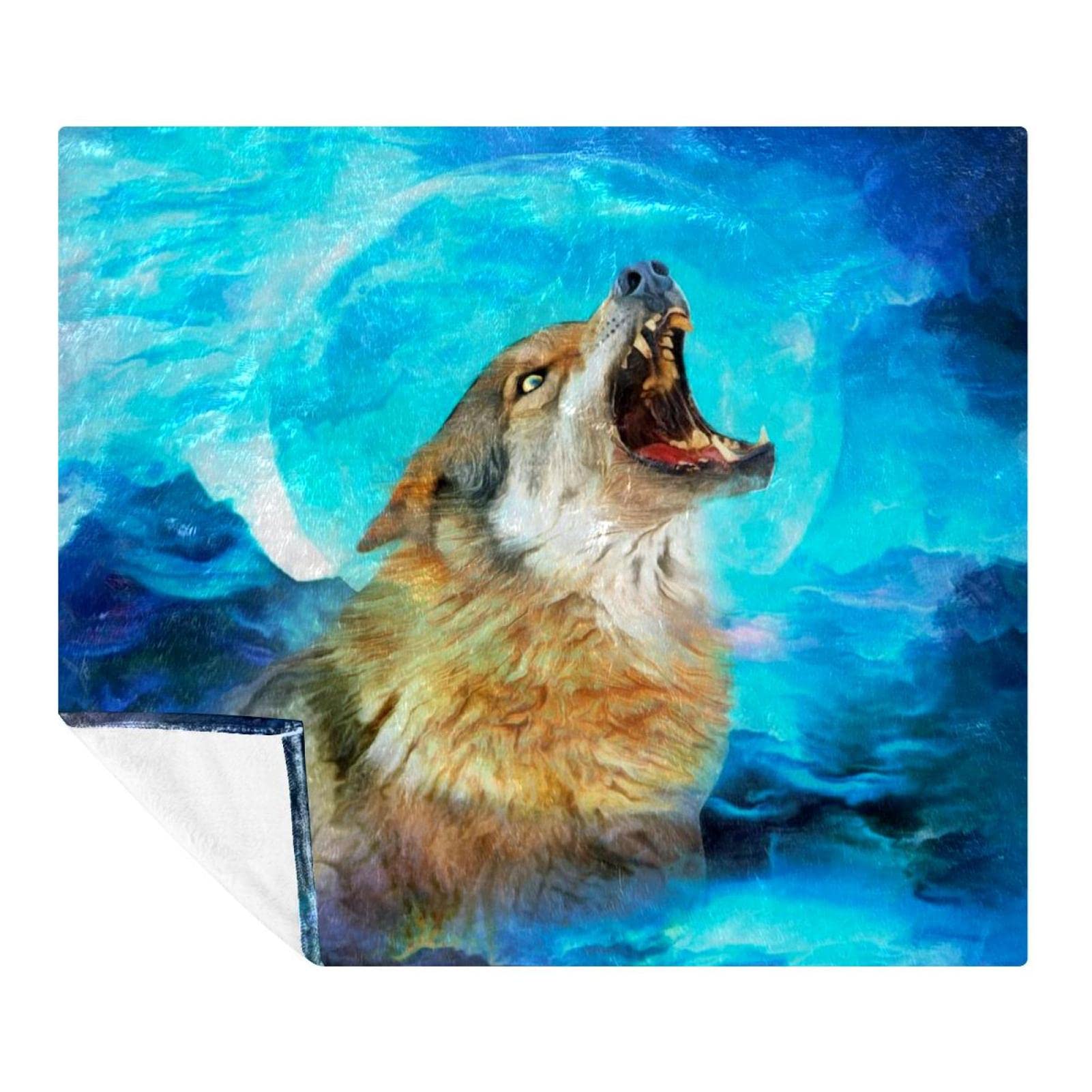 Couverture loup galaxie contre le froid plaid léger microfibre canapé