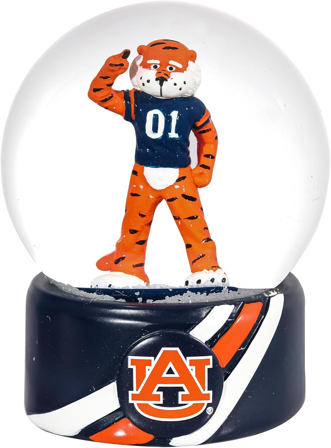 NCAA Auburn University Snow Globe, Officially Licensed College Sports Water Globe with Team Logo, Christmas Holiday Tabletop Decoration for Home, Alumni Gift for Men and Women Fans