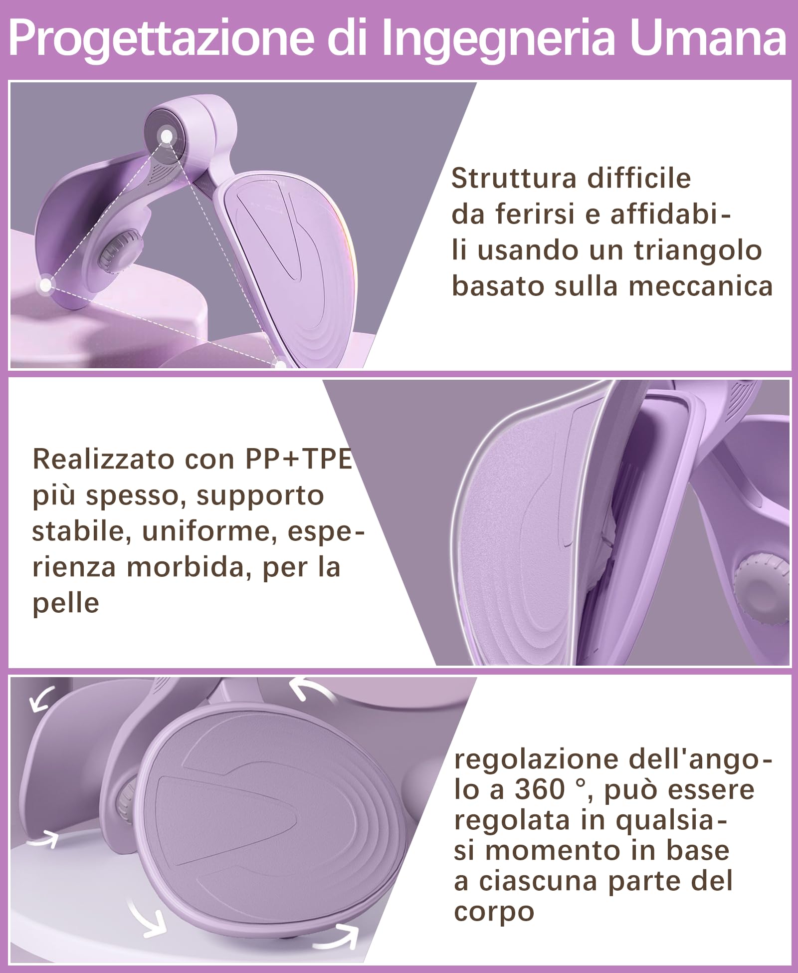 Attrezzo Interno Coscia 16KG Attrezzi Esercizi Pavimento Pelvico Muscoli Palestra in Casa Fitness Attrezzi Casa Pilates Allenamento a Casa per Addominali Glutei Arm Blaster (Violet)
