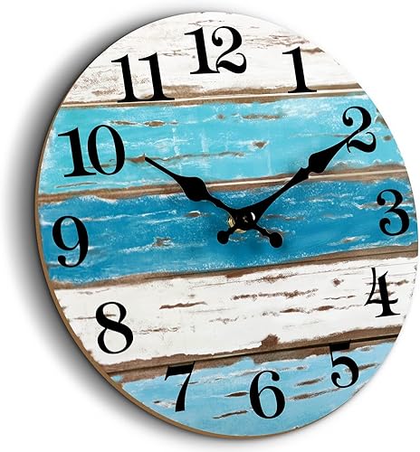 CHYLIN Reloj de pared de 16 pulgadas, relojes grandes para exteriores, para patio, piscina, playa, decoración de casa, relojes tropicales para