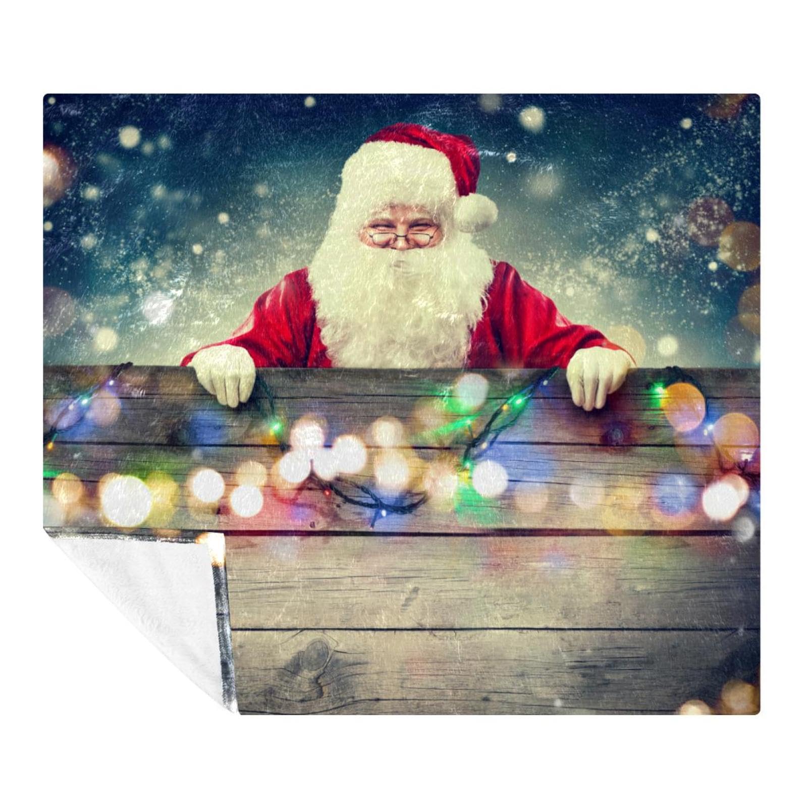 Couverture polaire Père Noël douce pour des soirées cocooning en famille sur le canapé