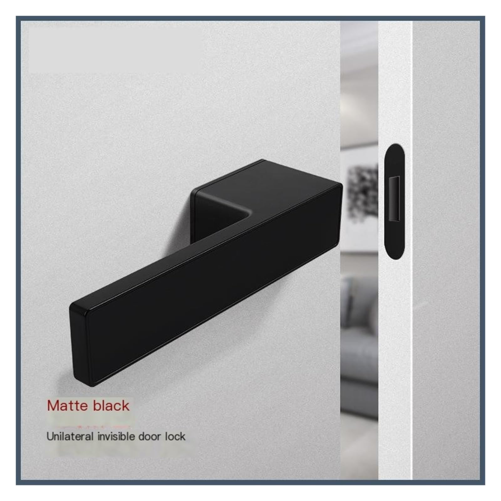 Cerradura invisible para puerta, estilo italiano, extremadamente simple, cerradura de puerta oculta para interiores, cerradura oculta de un solo lado, cerradura inversa con llave