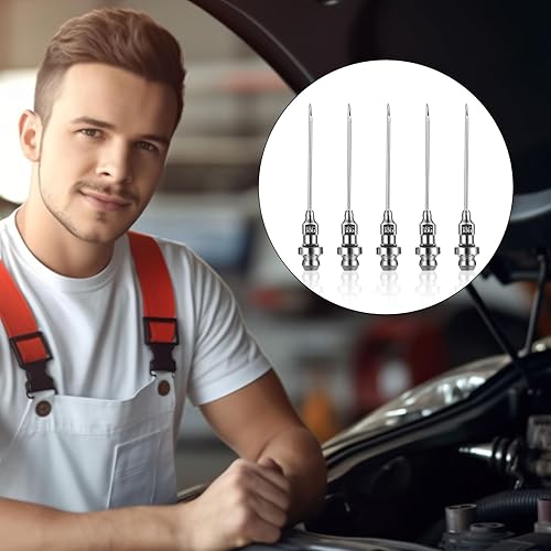 Miniatura 5 de RUGLAMZHIP Aguja inyectora de grasa, boquilla de aguja de grasa, aguja inyectora de aguja de grasa para rodamientos, dispensador de grasa nasal de 8