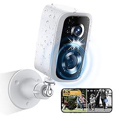 Security Cameras Wireless Outdoor - HD 2K Battery Powered Cameras for Home Security Outside, 2.4G WiFi Surveillance Indoor AI Motion Detection,Color Night Vision,2-Way Talk,Waterproof