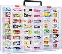 Vista 11 de FULLCASE Funda compatible con 5 Surprise for Mini Brands Toys Series 1-4, almacenamiento de cápsulas misteriosas, para colección Mini Mart Azul