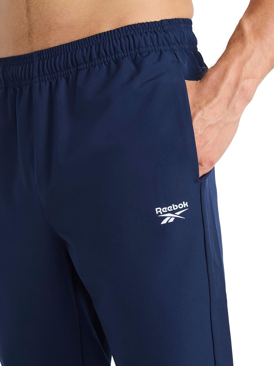 Reebok Mens Repeat Woven Pant, Standard Fit, 30” Inseam, Lightweight Stretch Poly-Blend Fabric - Image 5