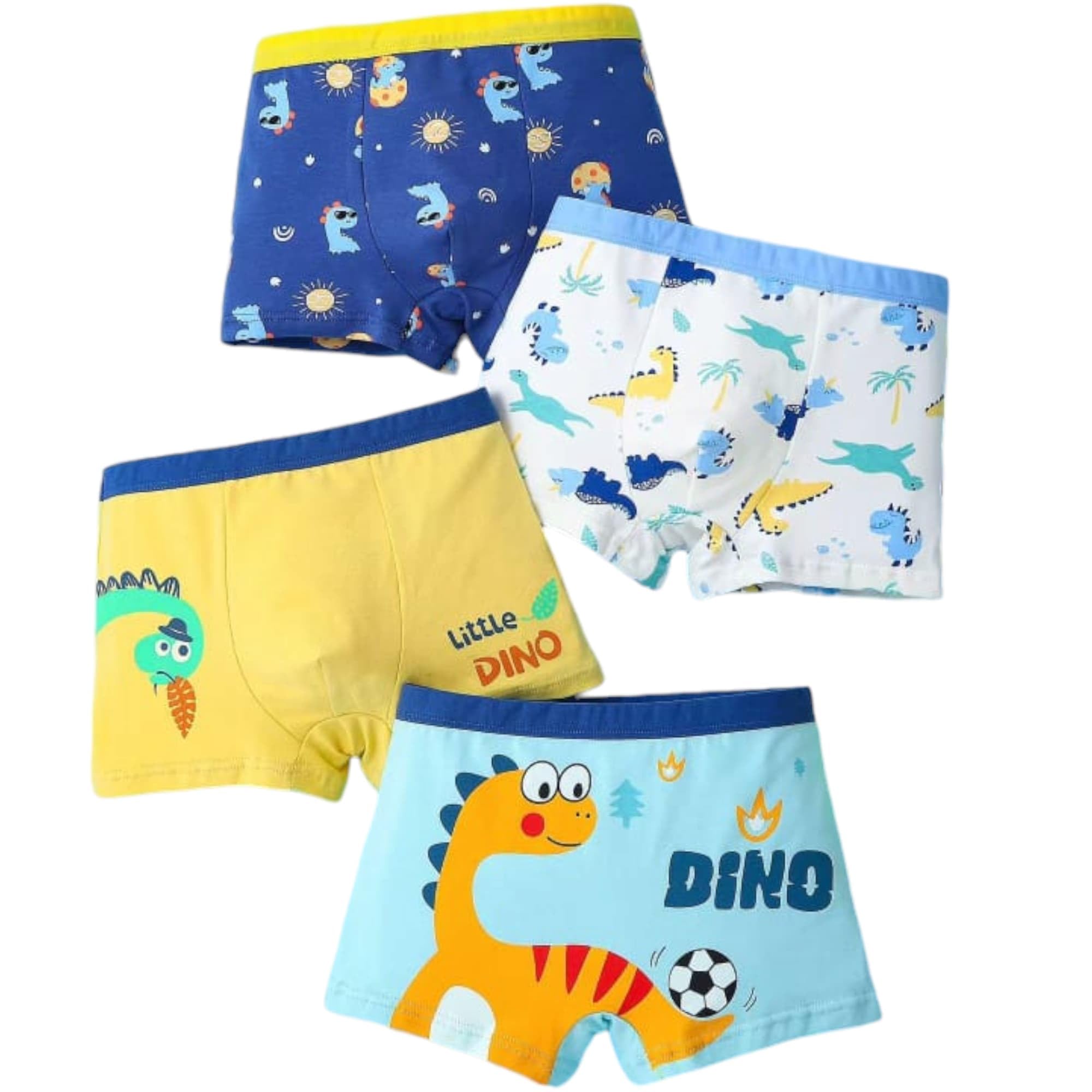 Tinnie Frenzy Boys' Premium Cotton Boxer Briefs – Soft, Breathable Underwear Multipack with Fun Prints & Bright Colors – Tagless, Comfy Fit (in, Age, 3 Years, 4 Years, Regular, 4, Multicolour) - Image 2 thumbnail