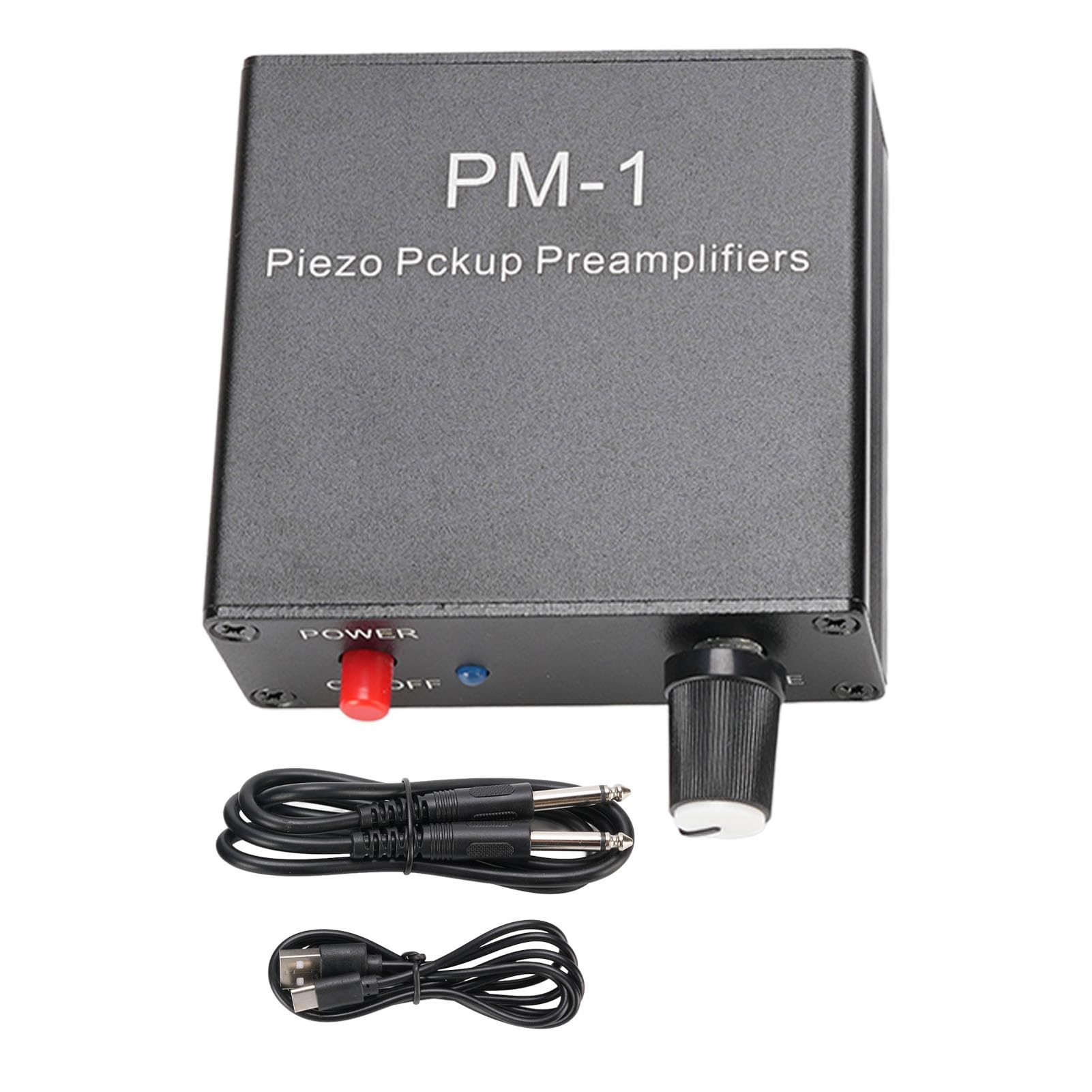 Amplificatore Preamplificatore Pickup Piezo, Preamplificatore per Pickup per Chitarra Ricaricabile per Preamplificatore Microfono con Limite a Bassa Frequenza, per Strumento a