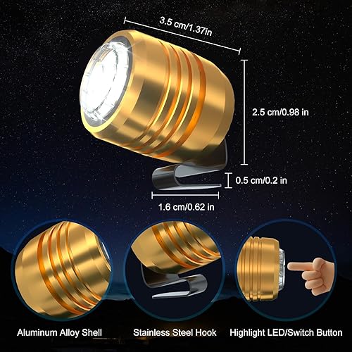 Vista 14 de 2 faros delanteros recargables compatibles con zuecos, luz ajustable para zapatos, linternas accesorios para niños y adultos, sandalias de clip