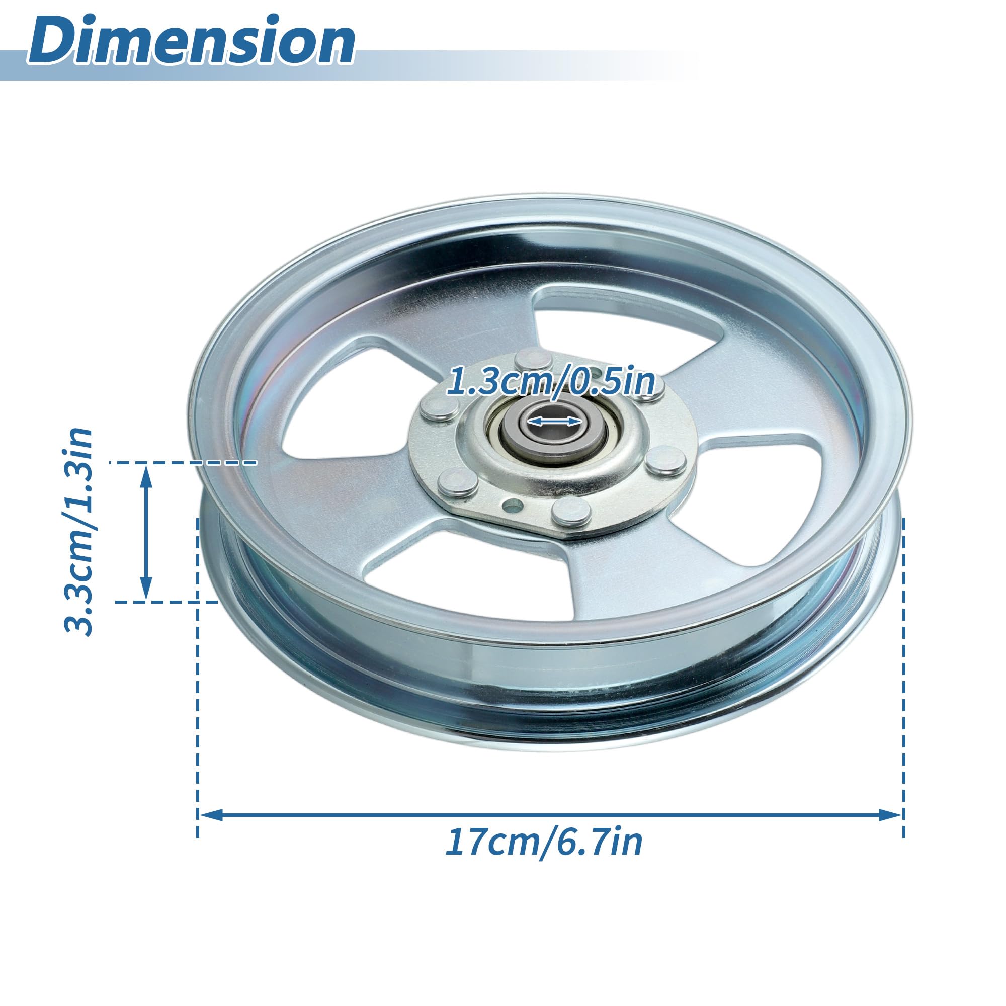 No.5104717YP Poulie Folle Pour Tondeuse Pour Ferris SRSZ1 IS2600Z IS3200Z F160Z IS700Z ISX3300 SRSZ2 FW45 500S SRSZ3X Plateau De Tonte Poulie Plate Pour Ferris 48 52 61 60 Pouces