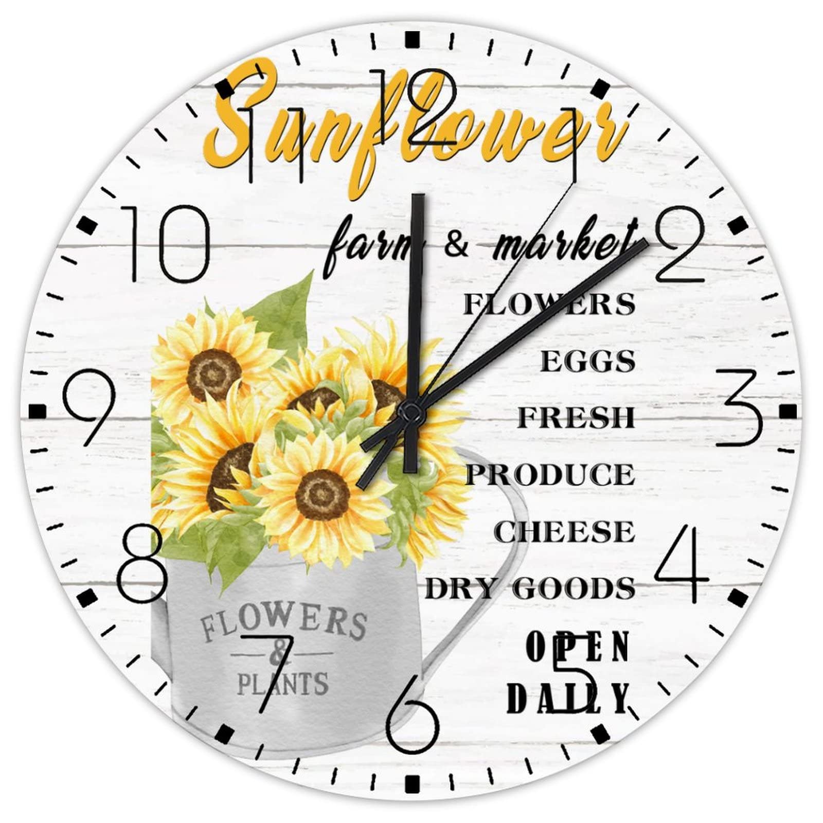 Horloge murale de bureau pour eliminer le tic tac et decorer avec des fleurs