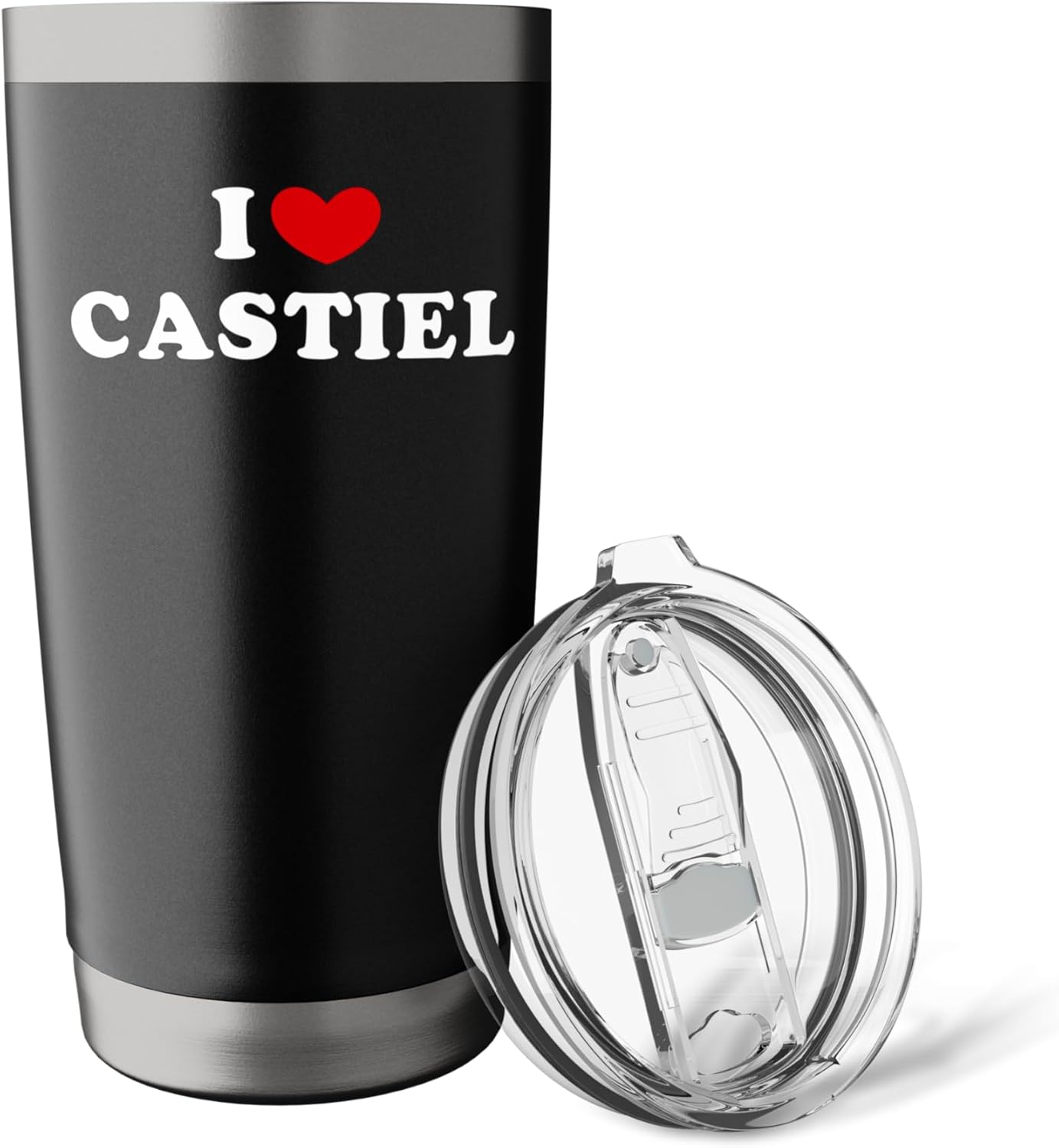 I Love Castiel, I Love Castiel Stainless Steel Insulated Tumbler - Image 5