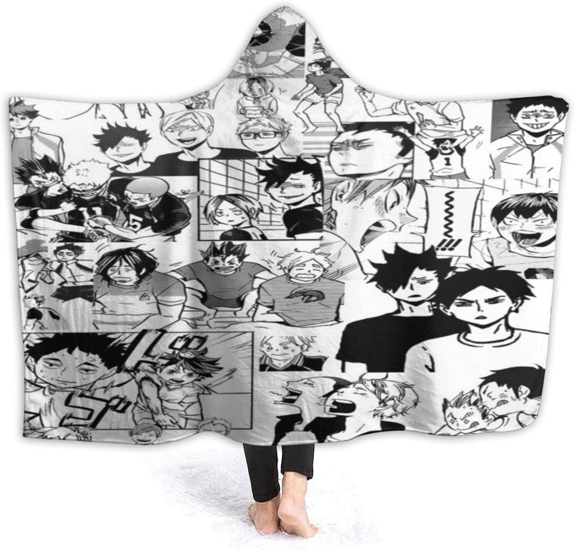 Haikyuu!!! Hooded Blanket Cape Wrap Super Soft Wearable