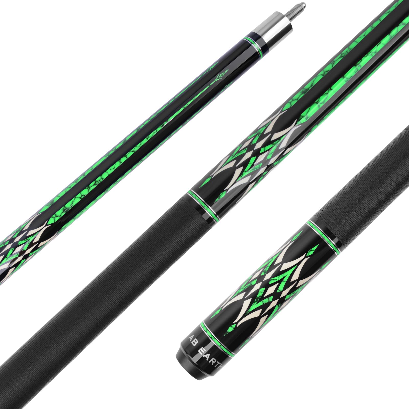 AB Earth 58" Pool Cue Stick Canadian Maple 13mm Tip Billiard Cue with Irish Linen Wrap